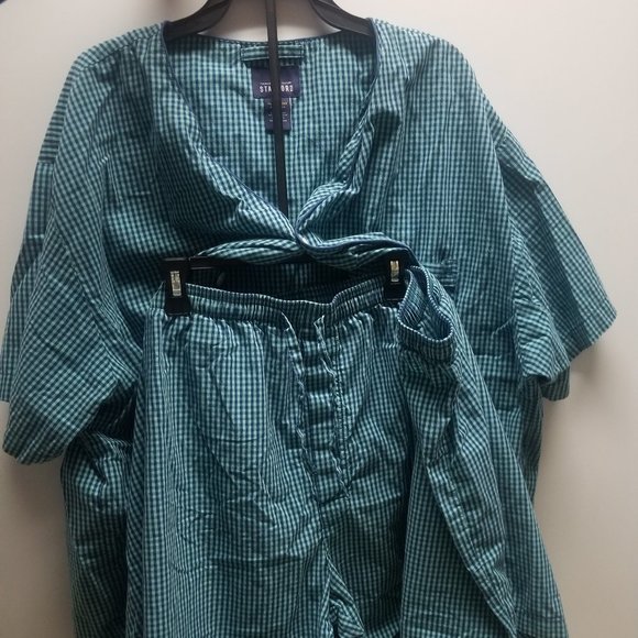 Stafford Other - Stafford men's Sleepwear set, turquoise/blue plaid XXL